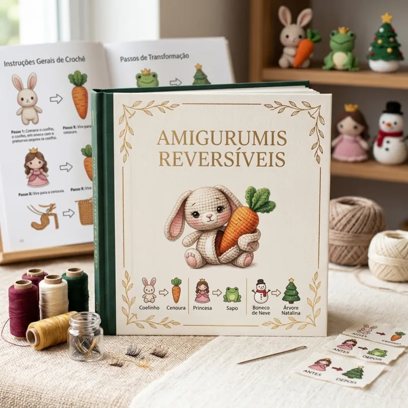 Cole&ccedil;&atilde;o de Amigurumis Revers&iacute;veis