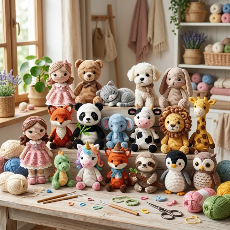 Cole&ccedil;&atilde;o de bonecas e bichinhos em amigurumi